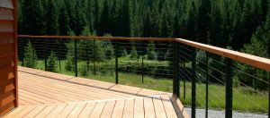 Log Cabin Cable Railing | Keuka Studios