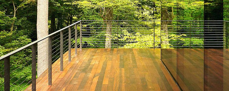 Timber Beam Deck with Cable Railings  Balcony railing design, Railing  design, Balcony railing
