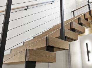 Sleek stair and railing system